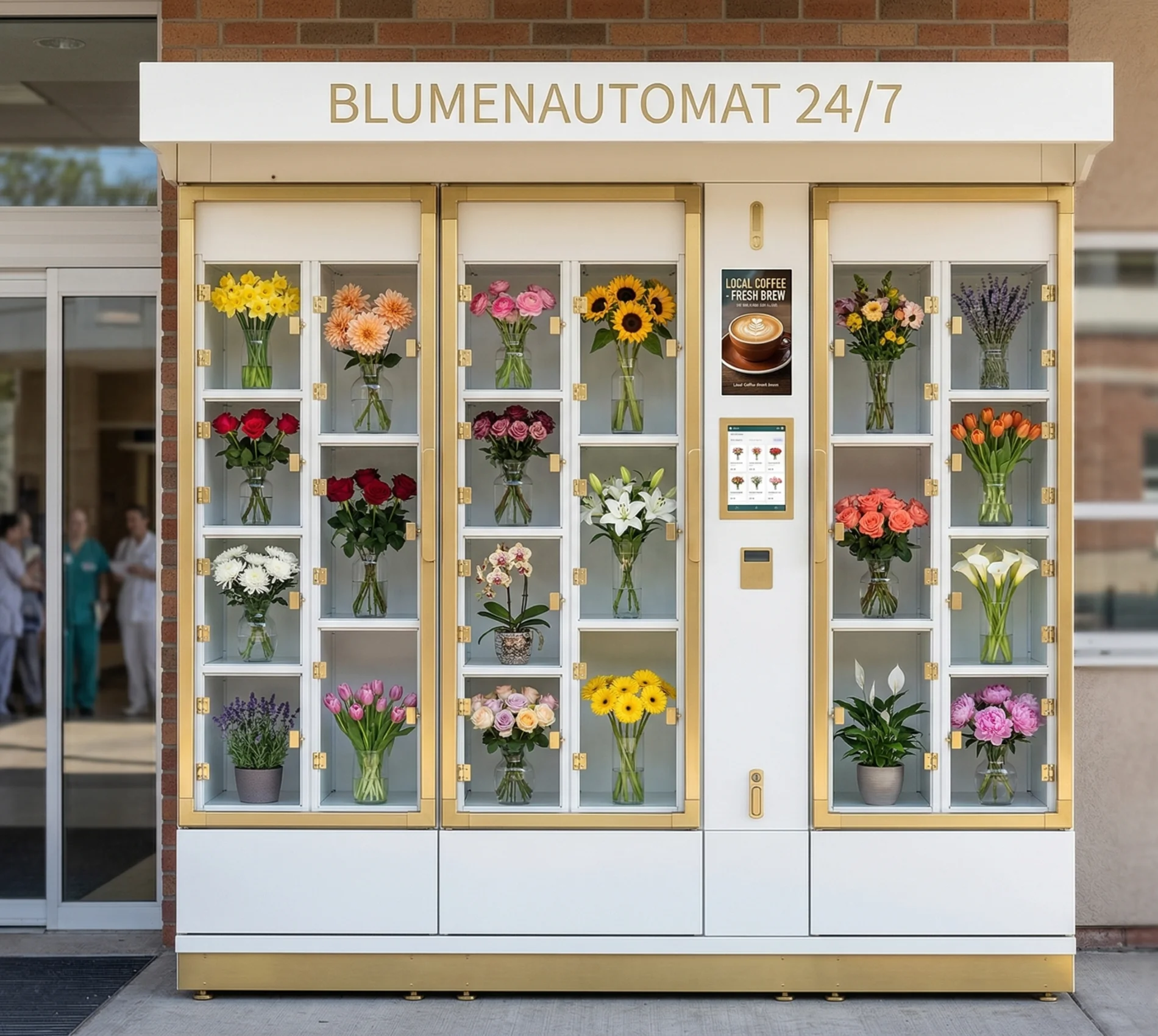 FLORA M3 Blumenautomat in einem Krankenhaus